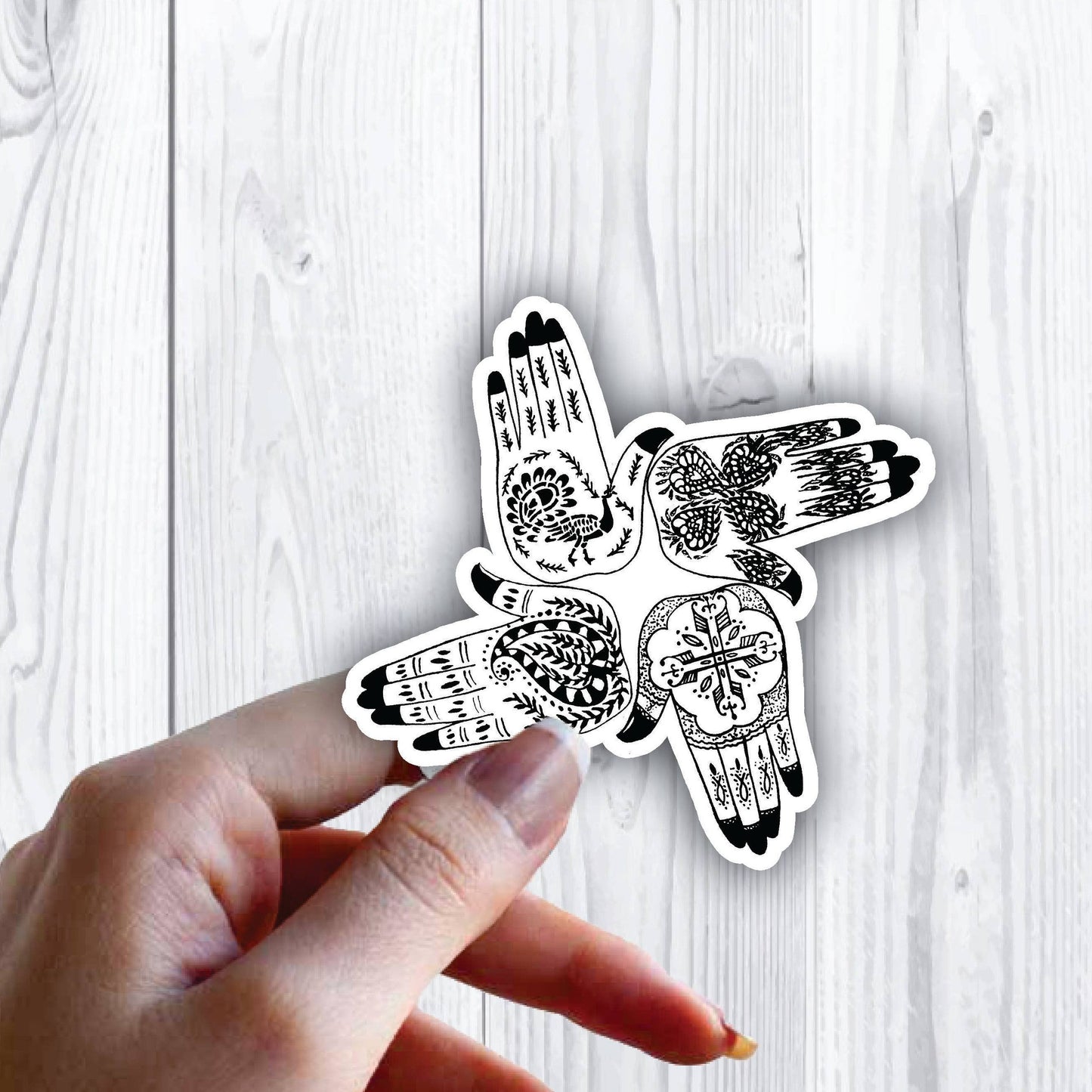 Henna Tattoo Hands Hentai Sticker
