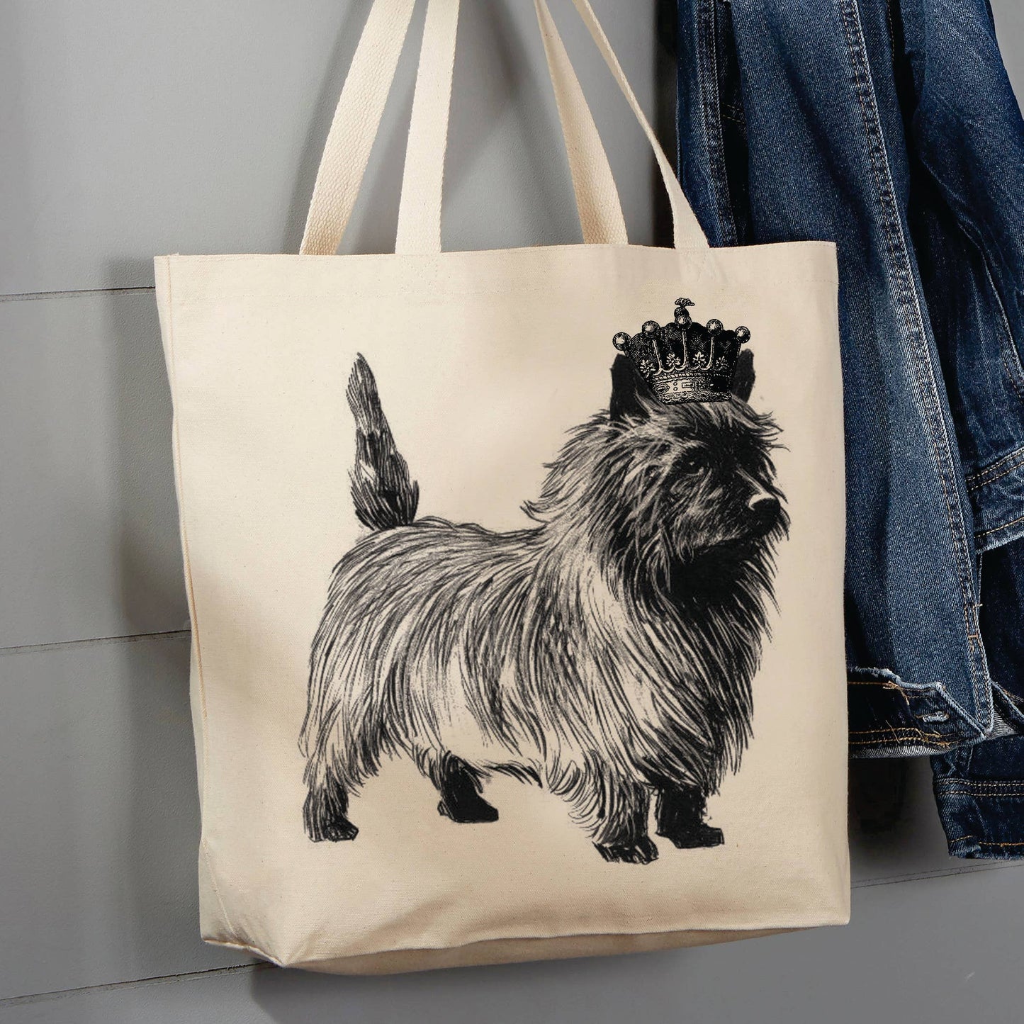 Cairn Terrier Dog Crown, 12 oz Tote Bag