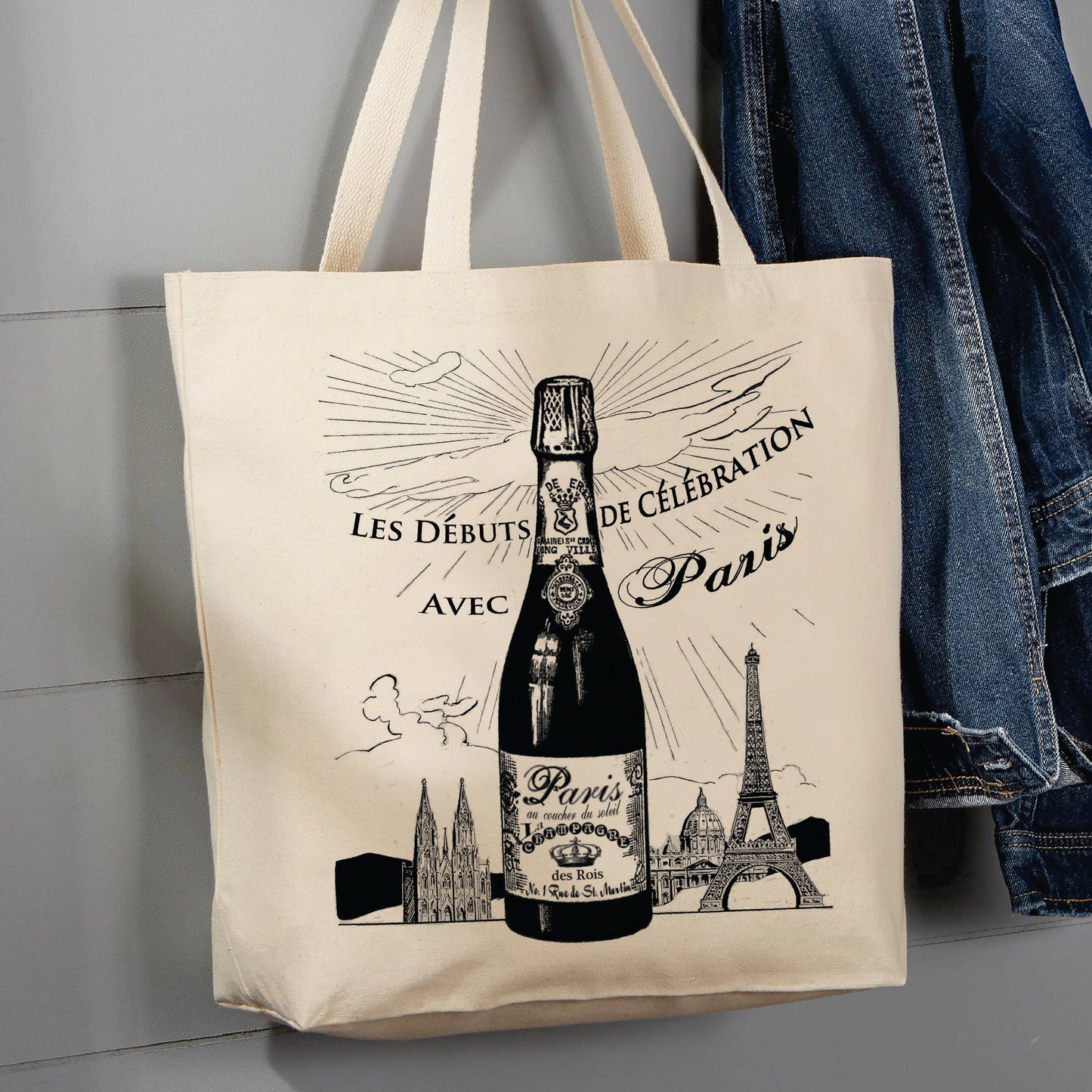 Paris Celebration, Champagne, France, 12 oz Tote Bag