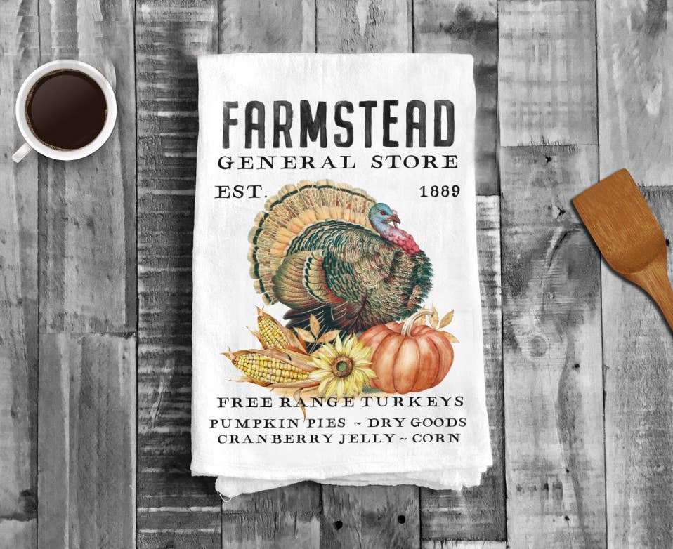 Farmstead General Store Turkeys Pies Cotton Tea Towels