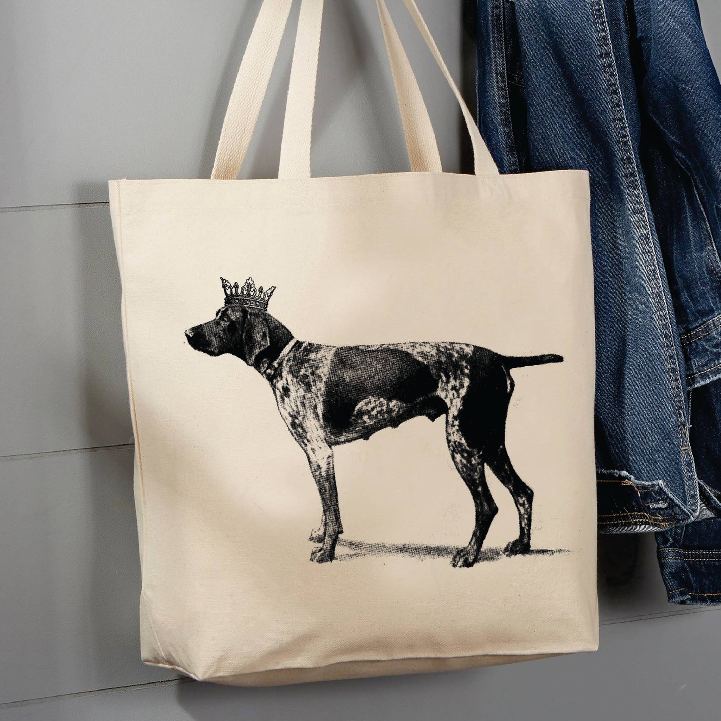 German Short Haired Pointer Dog Crown, 12 oz Tote Bag