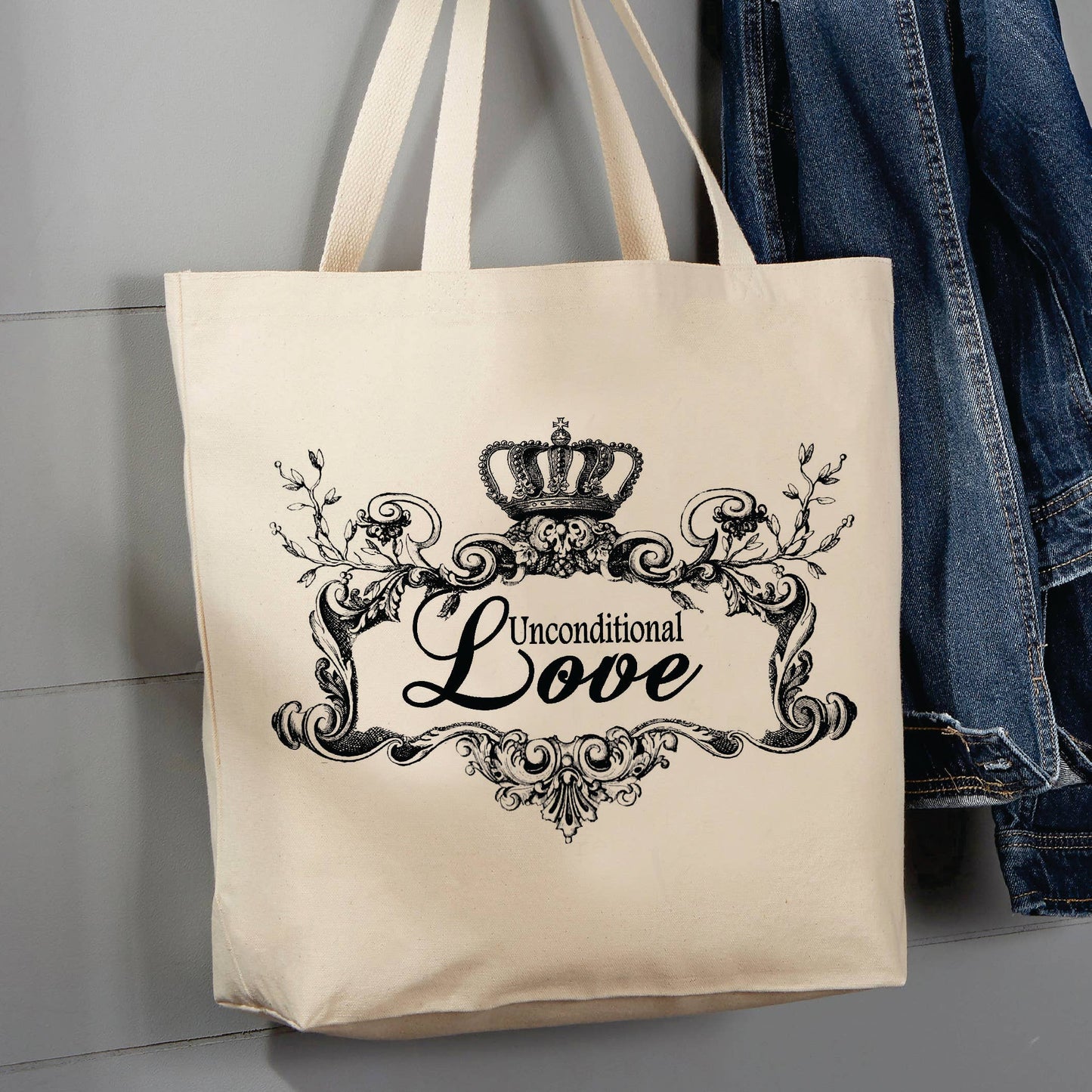 Unconditional Love, Royal Crown, 12 oz Tote Bag