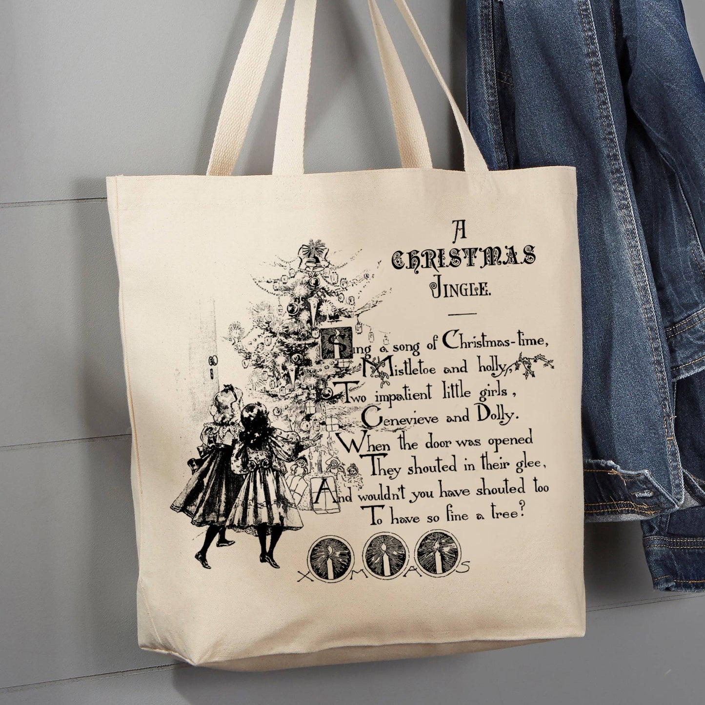 A Christmas Jingle Song, 12 oz Tote Bag