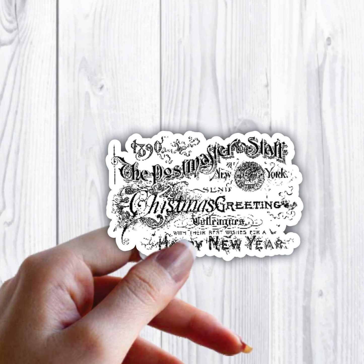 The Postmaster Staff Happy New Year Sticker