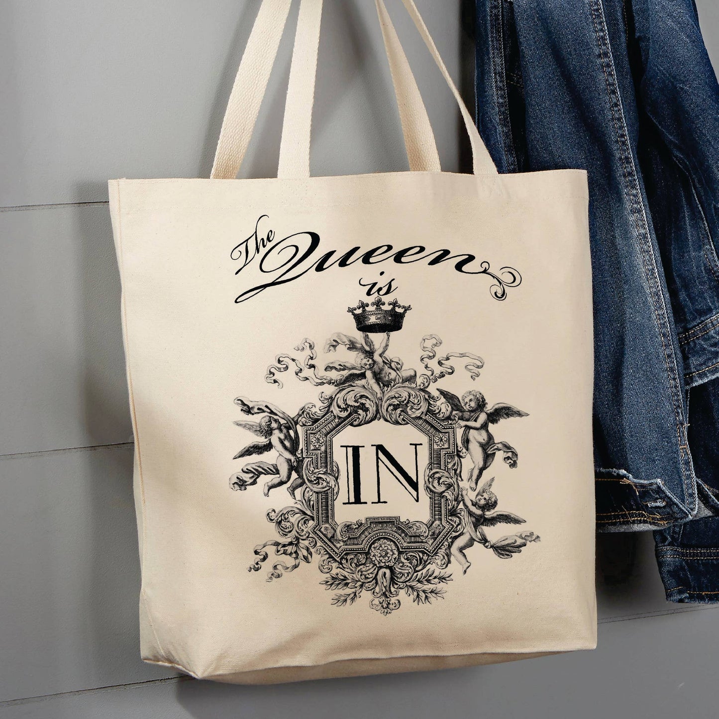 The Queen Is In, Royal Crown, 12 oz Tote Bag