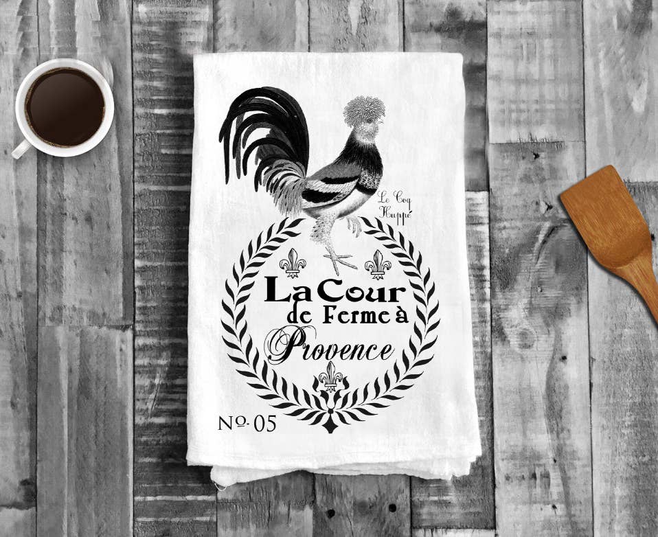 French Country Farm, Rooster, Cotton Tea Towels