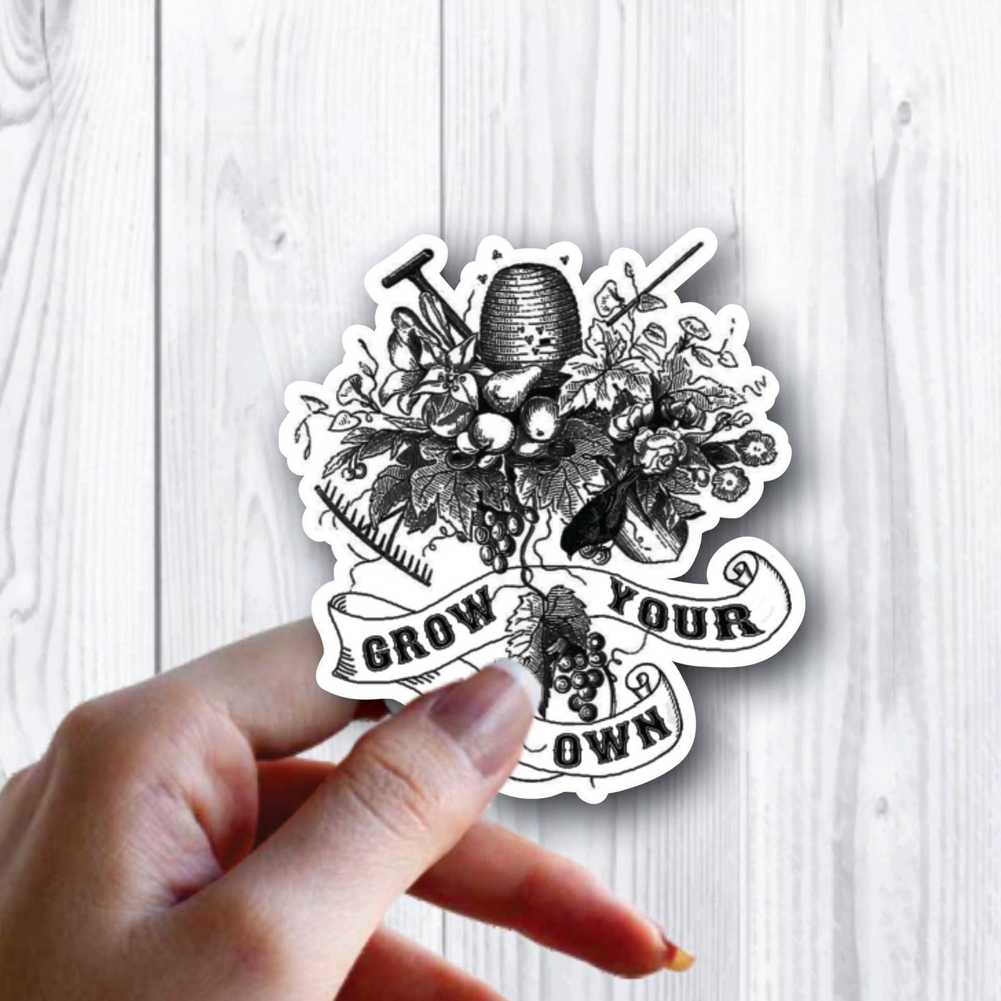 Grow Your Own Farm Flowers Sticker