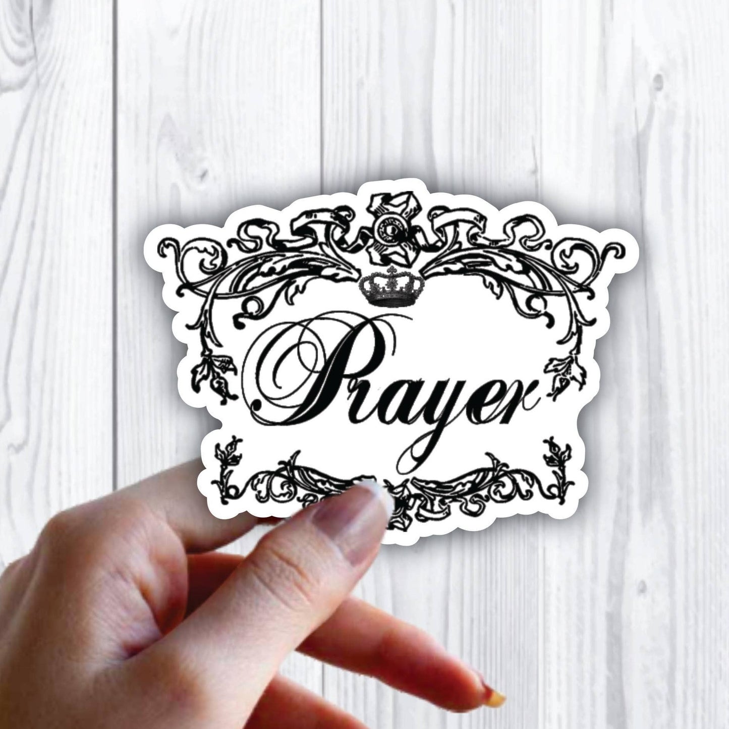 Prayer Crown Fancy Wreath Sticker