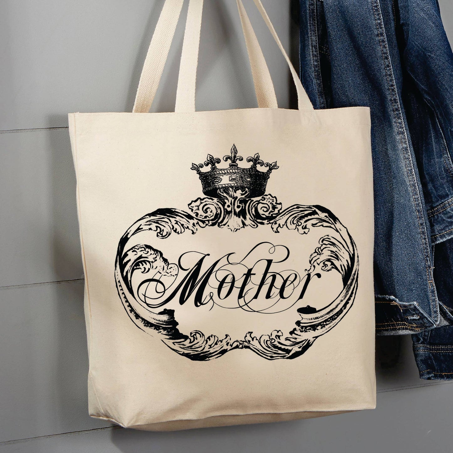 Queen Mother, Royal Crown, Mothers Day, 12 oz Tote Bag