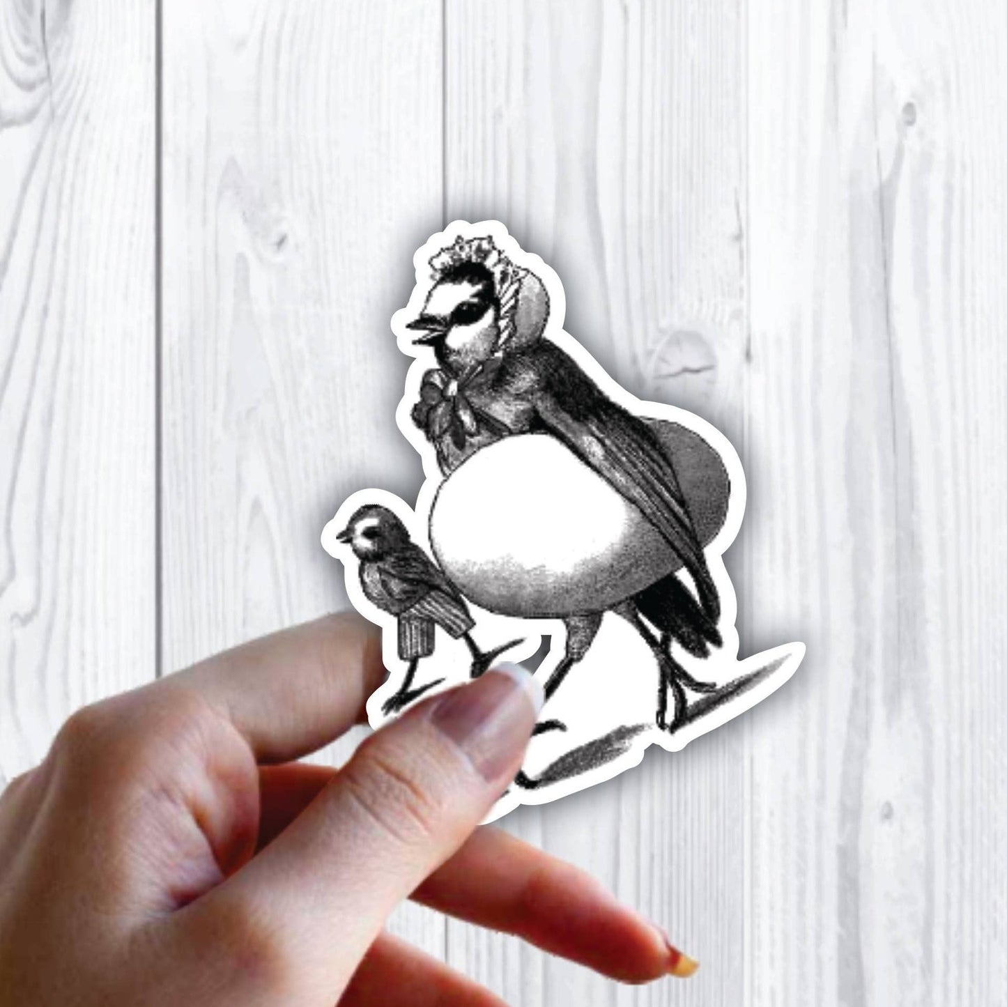 Easter Chicks Egg Mother Sticker