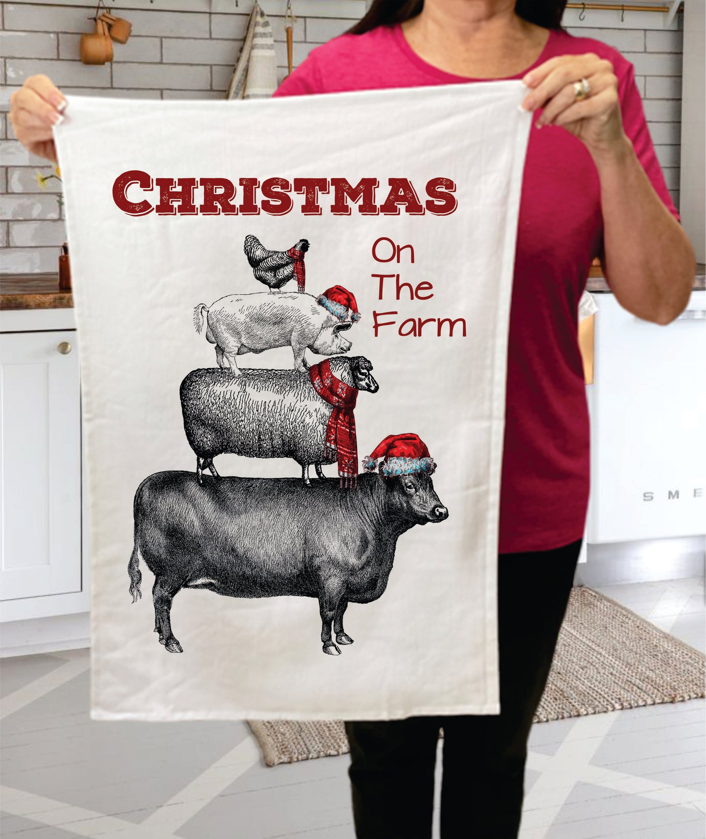 I'm Dreaming of a Farmhouse Christmas, Cotton Terry Towels