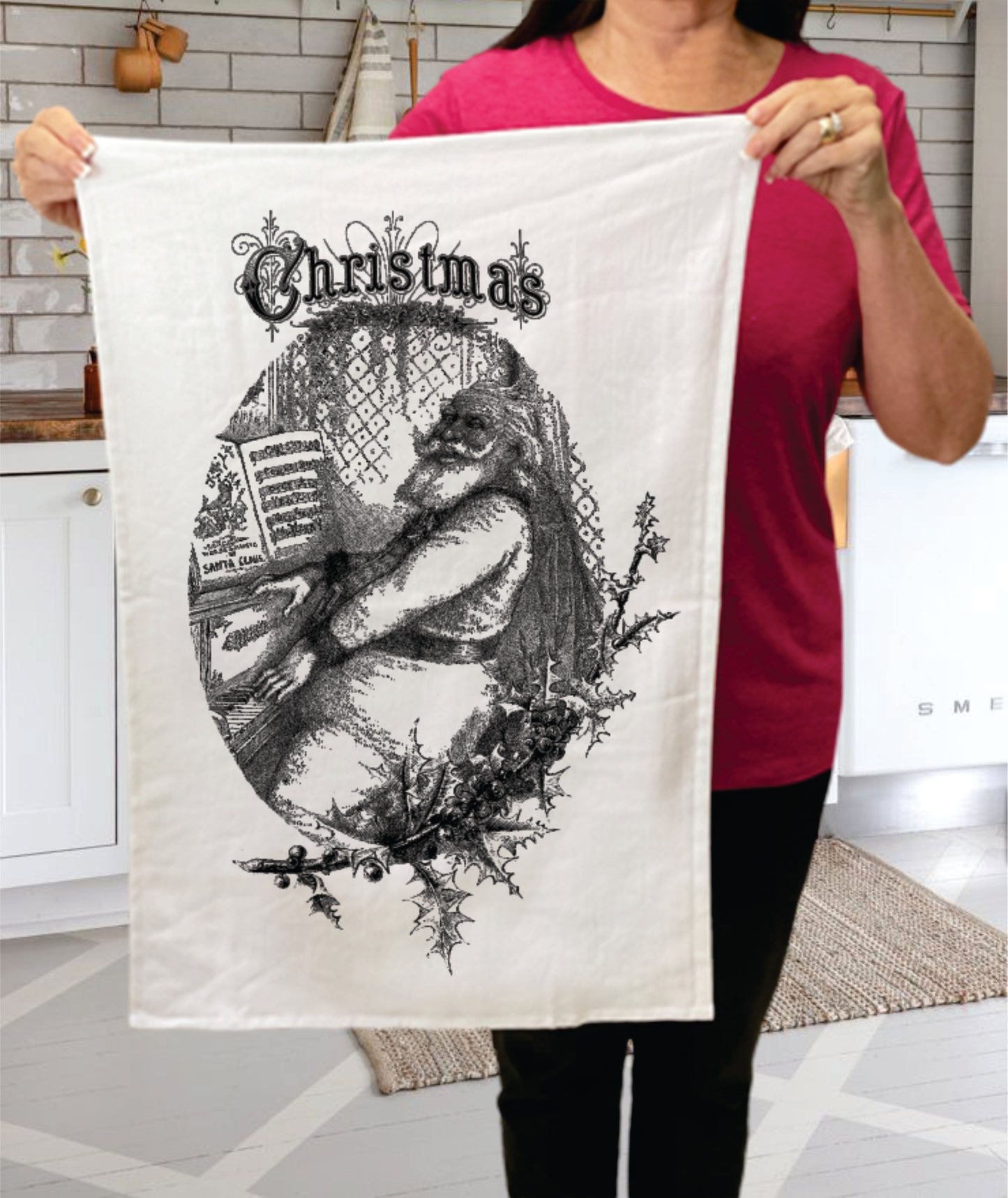 Christmas Morning Deer, Cotton Terry Towels