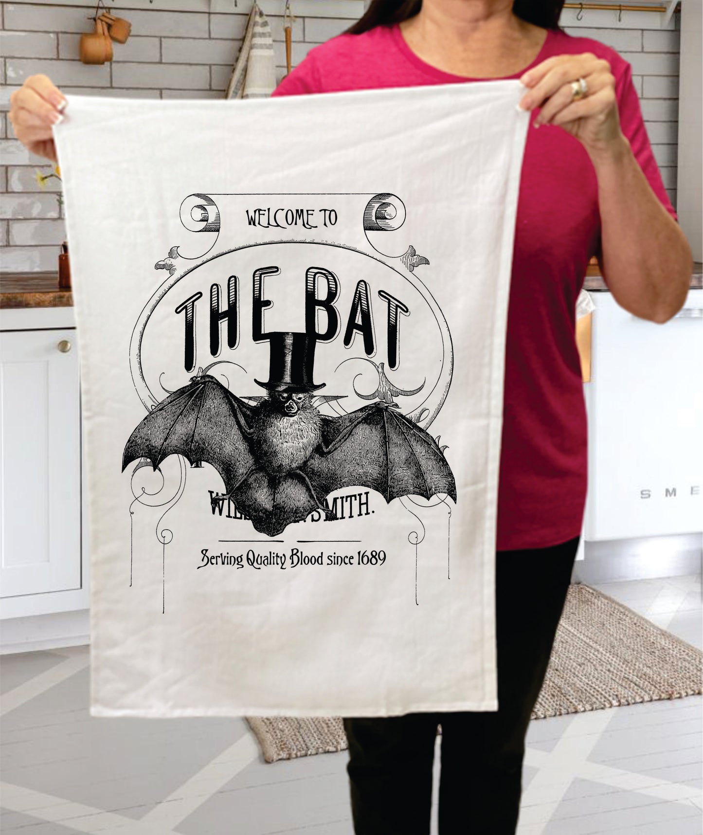 Haunted House Bats Antique, Cotton Terry Towels