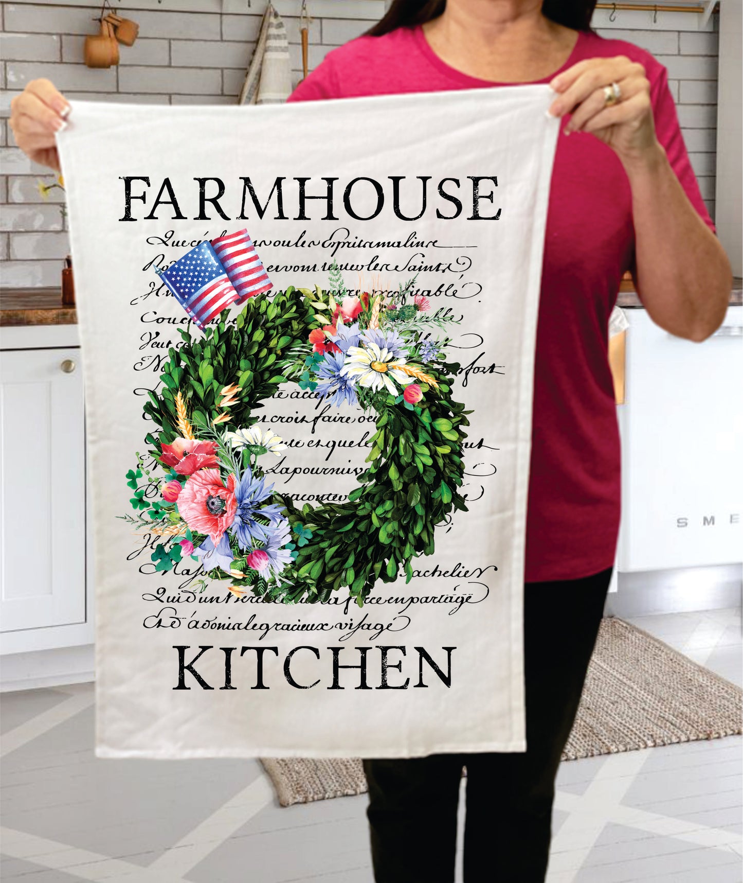 4th of July Patriotic Home Sweet Home Cotton Terry Towels