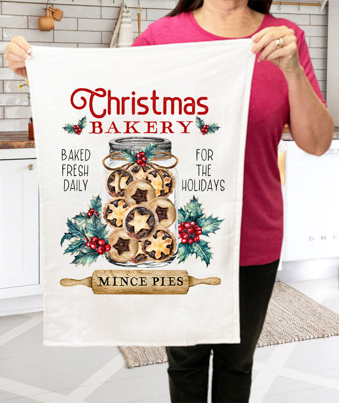 Christmas Bakery Holiday Season Terry Towel
