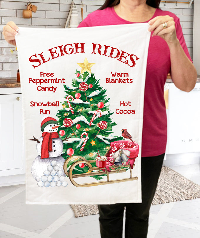 Christmas Santa's Hot Cocoa Terry Towel
