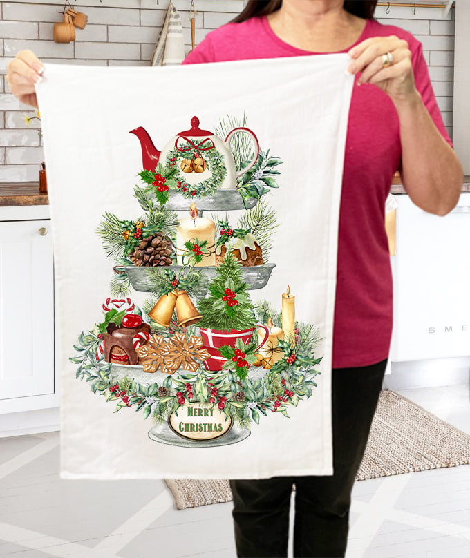 Christmas Santa's Workshop Toys Terry Towel