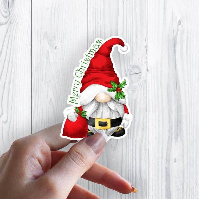 Christmas Gnome Santa Claus Sticker