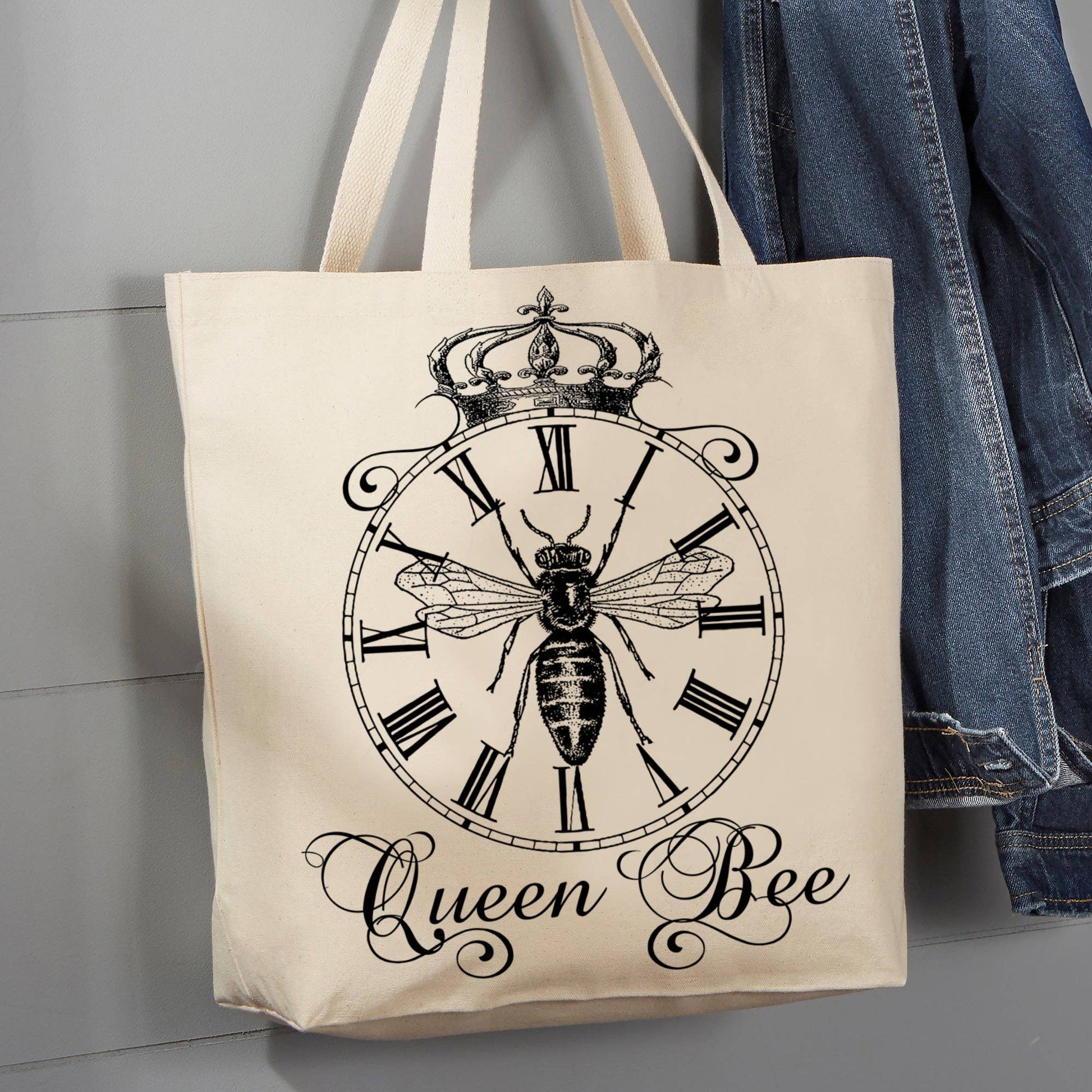 Queen Bee Clock Crown, 12 oz  Tote Bag