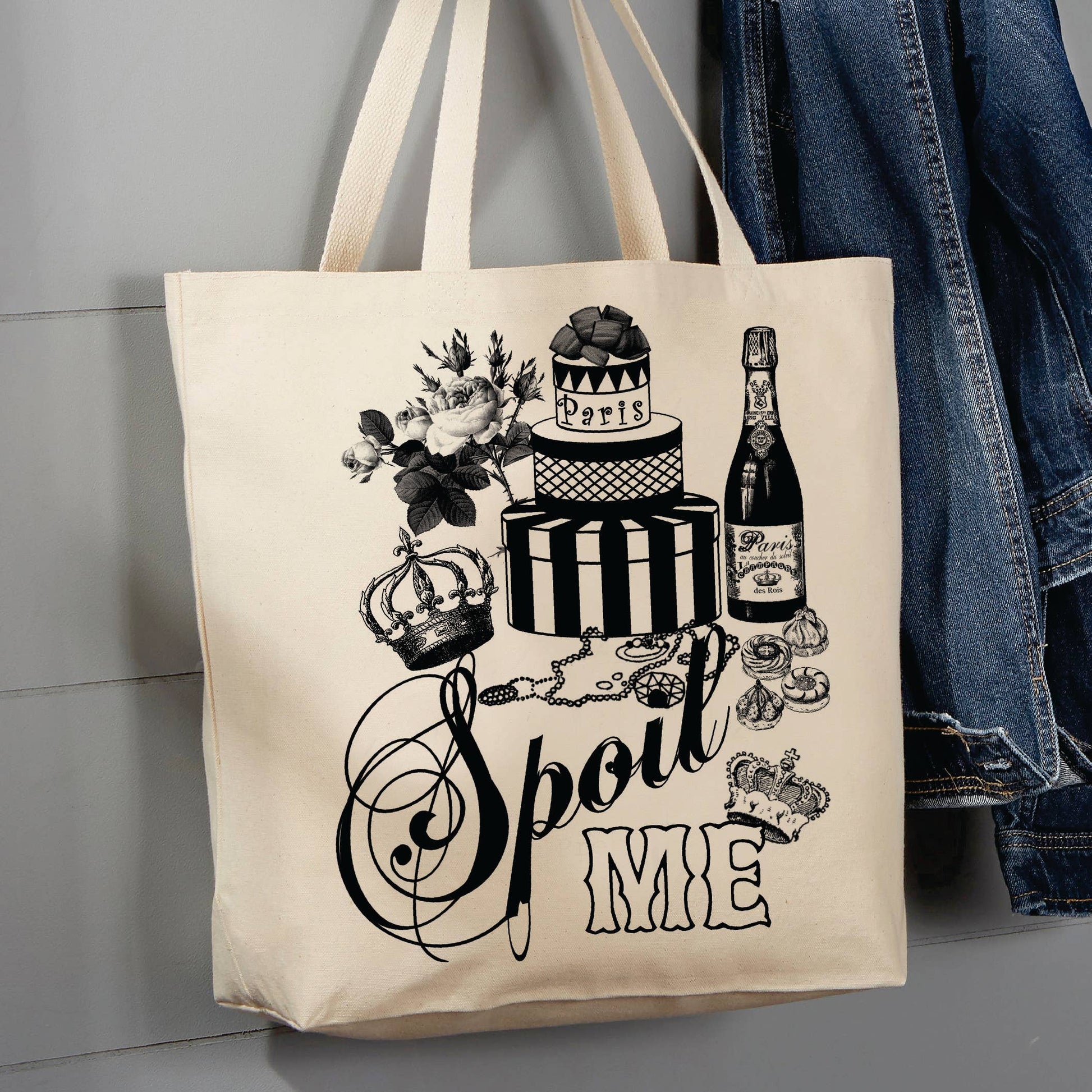 Paris France, Spoil Me, 12 oz  Tote Bag