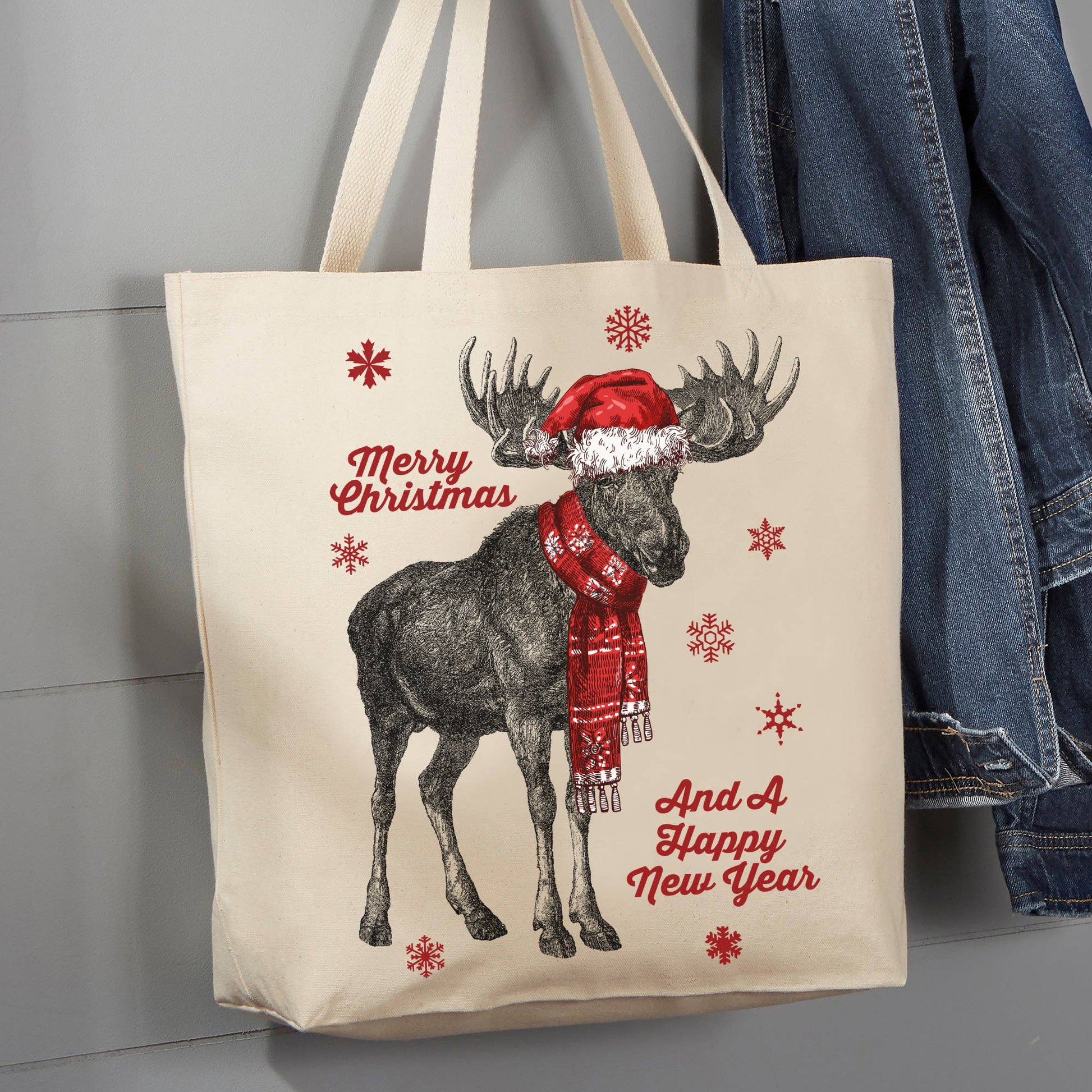 Merry Christmas Happy New Year 12 oz  Tote Bag