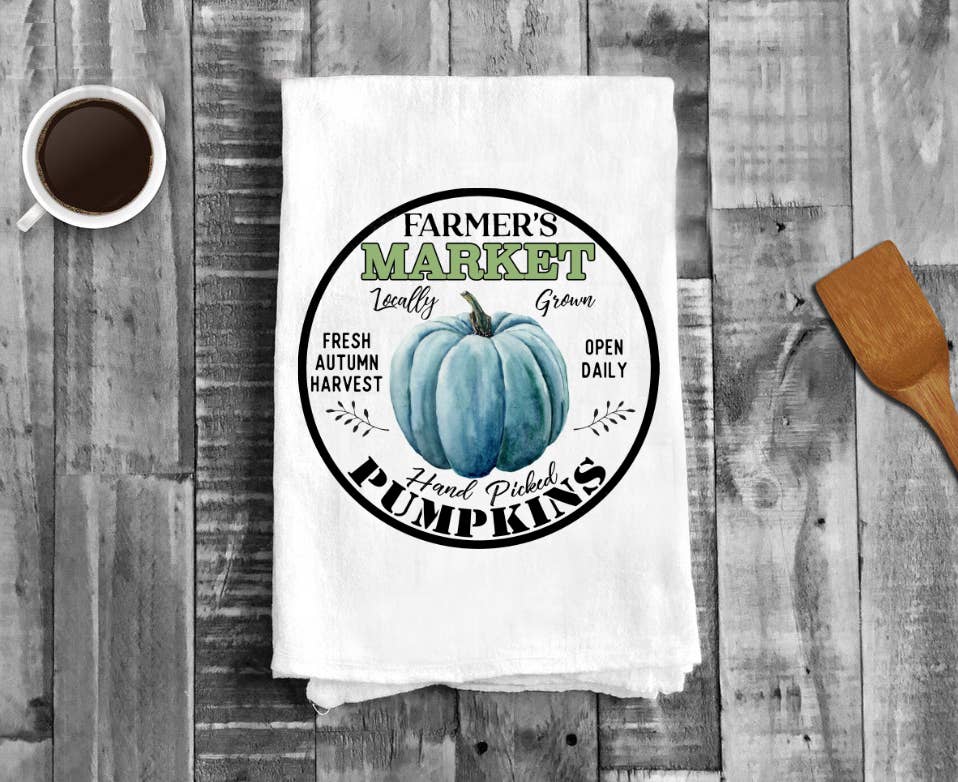 Farmer's Market Pumpkins Autumn Fest, Cotton Tea Towels