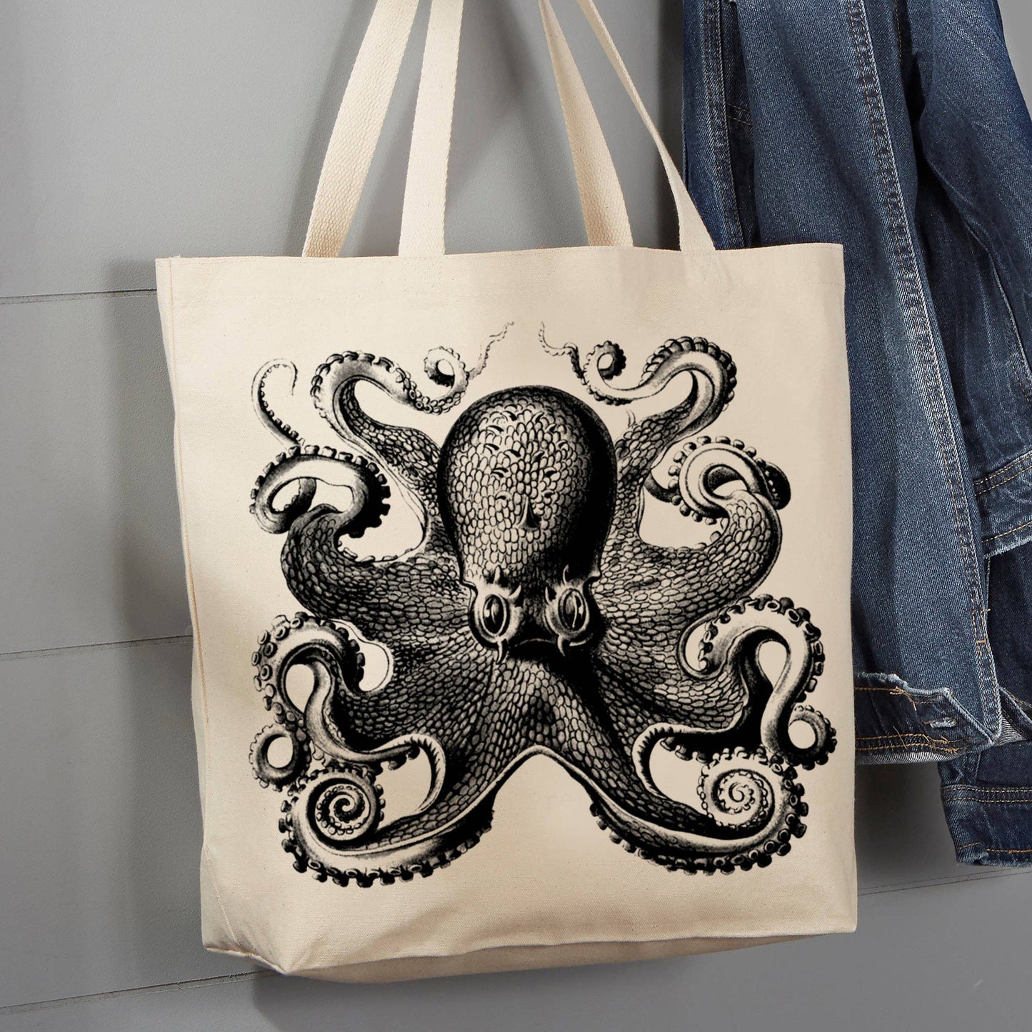 Octopus, 12 oz  Tote Bag - Bag-2006