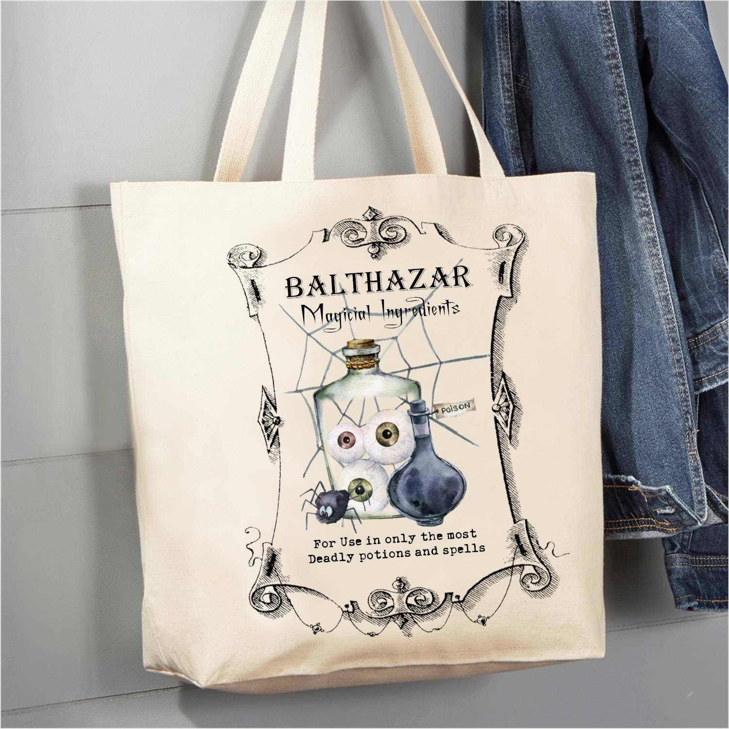 Balthazar Magicial Potions Halloween 12 oz Canvas Tote Bag