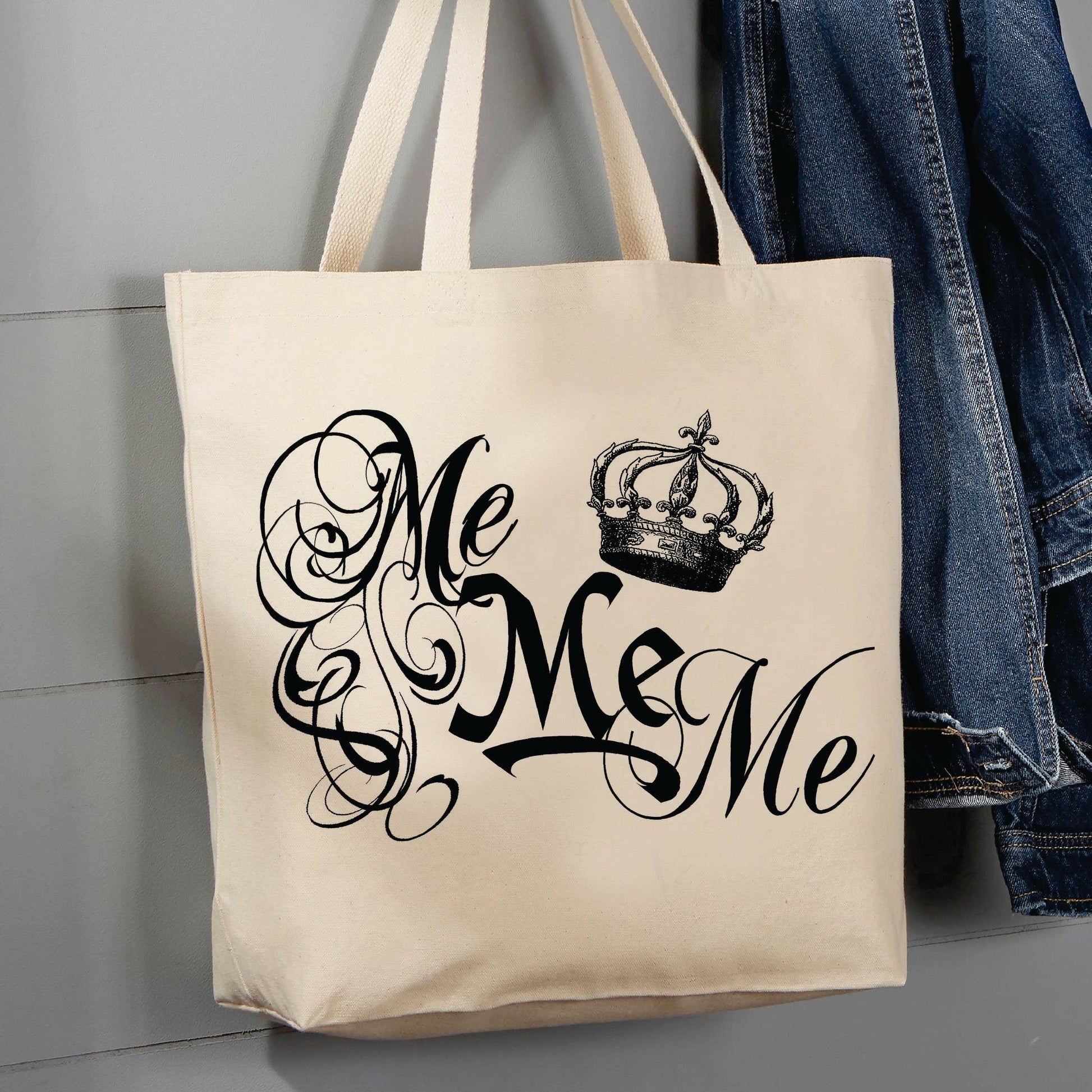 All About Me Me Me, Royal Crown,  12 oz  Tote Bag
