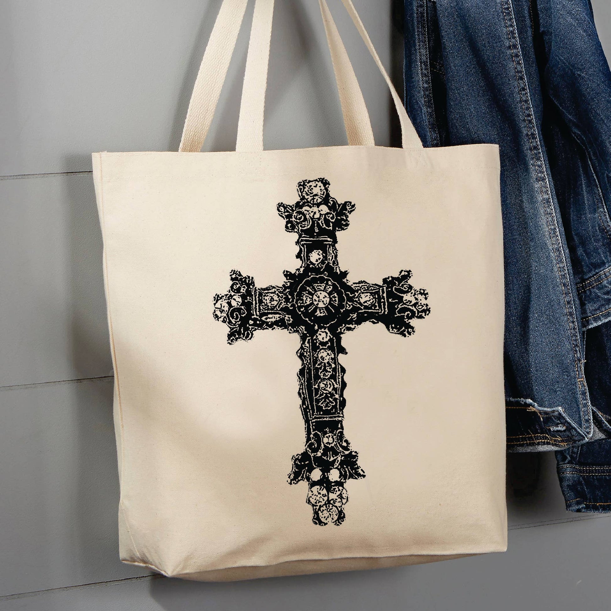Vintage Medieval, Cross, 12 oz  Tote Bag