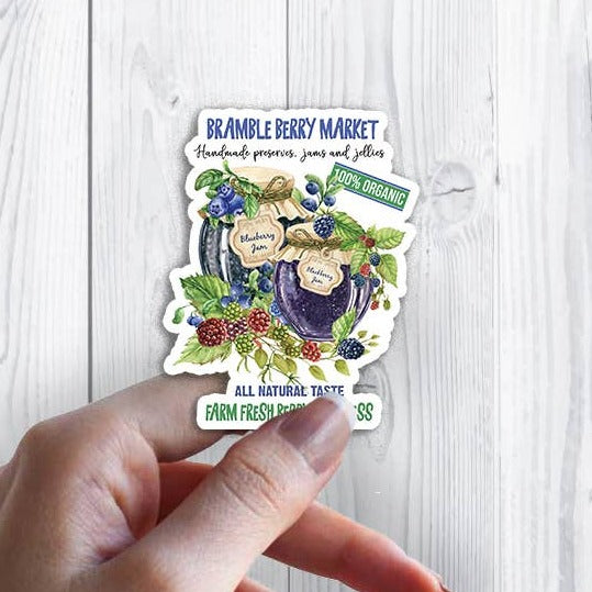 Blueberry Market 100% Organic  Sticker