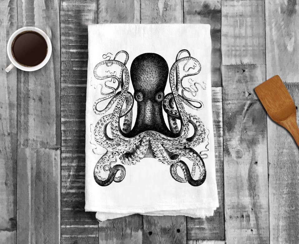 Octopus, Cotton Tea Towels - TT-2007