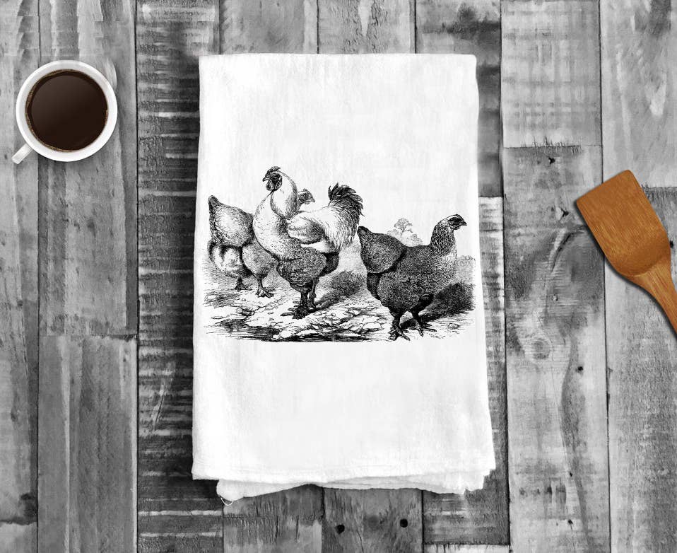 Country Farm, Red Rooster Farms, Cotton Tea Towels