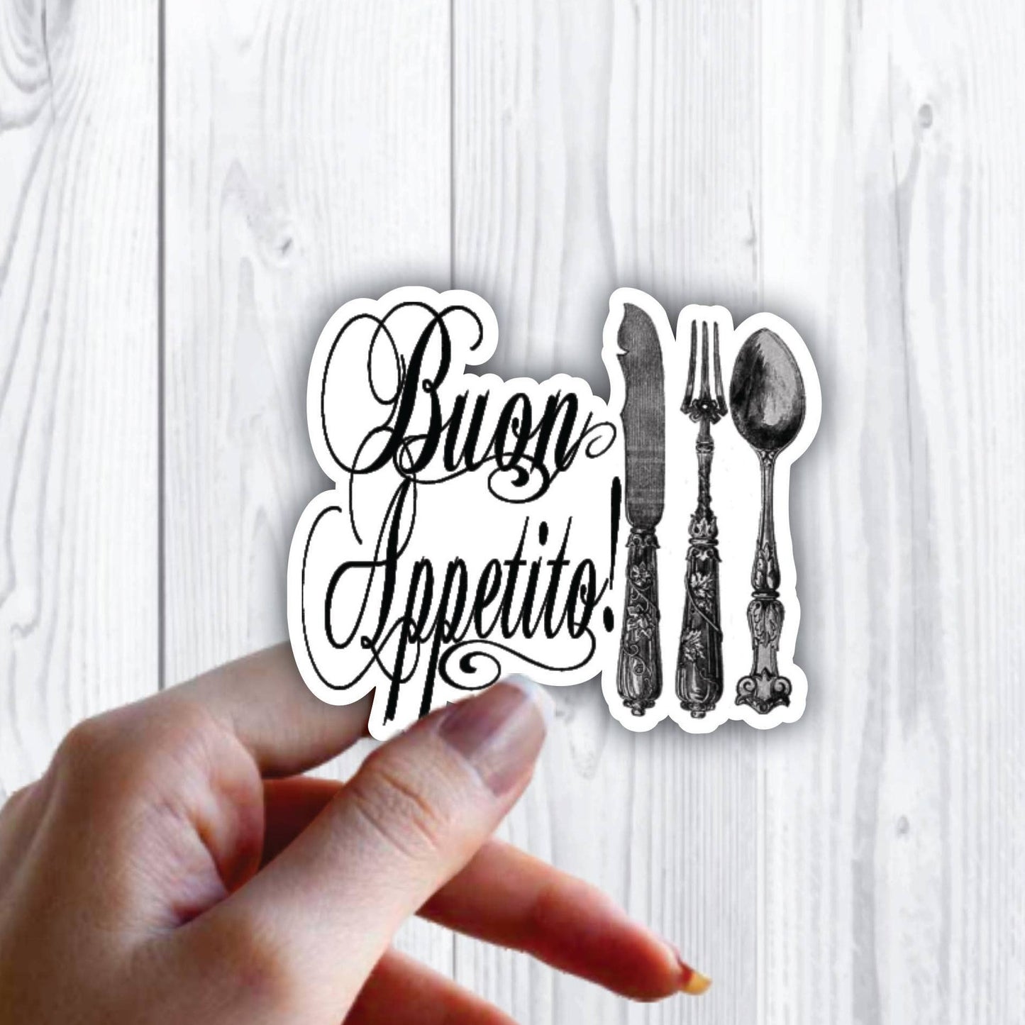 Buon Appetito Silverware Sticker