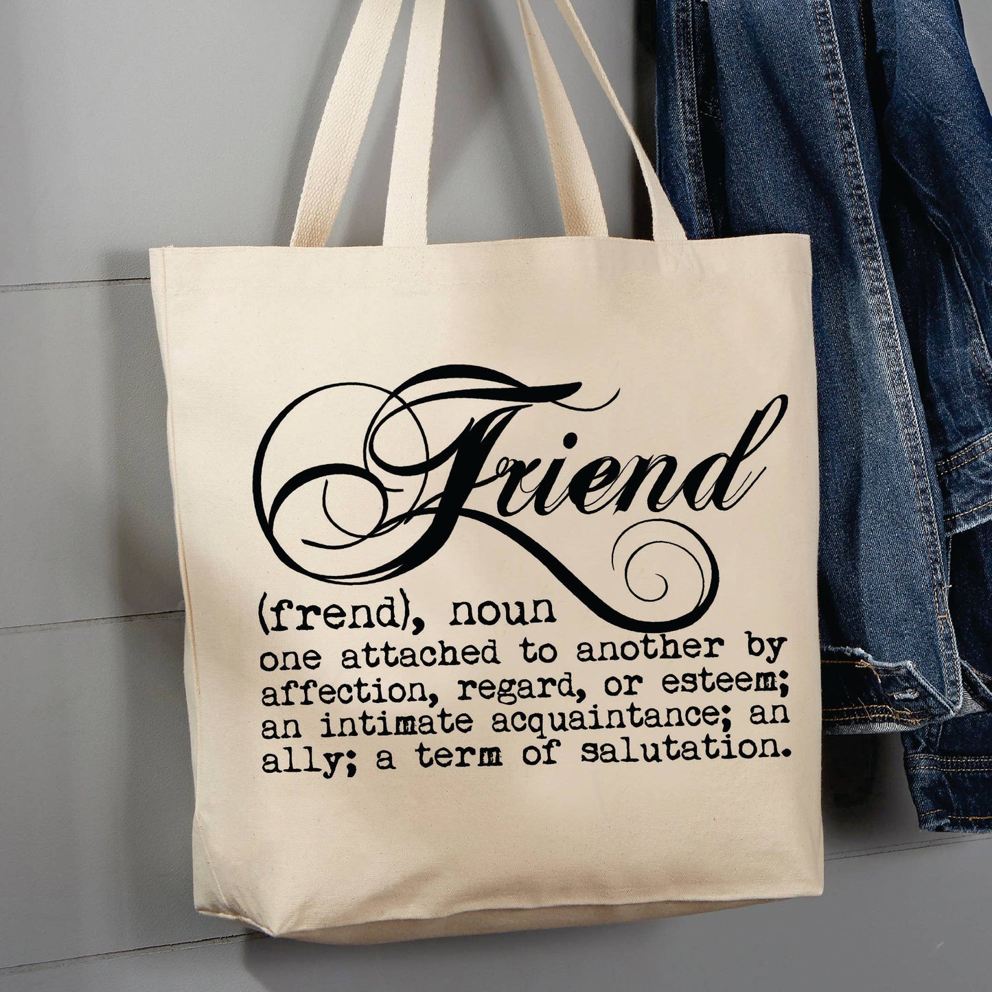 Definition of Friend, Best Friends, 12 oz  Tote Bag
