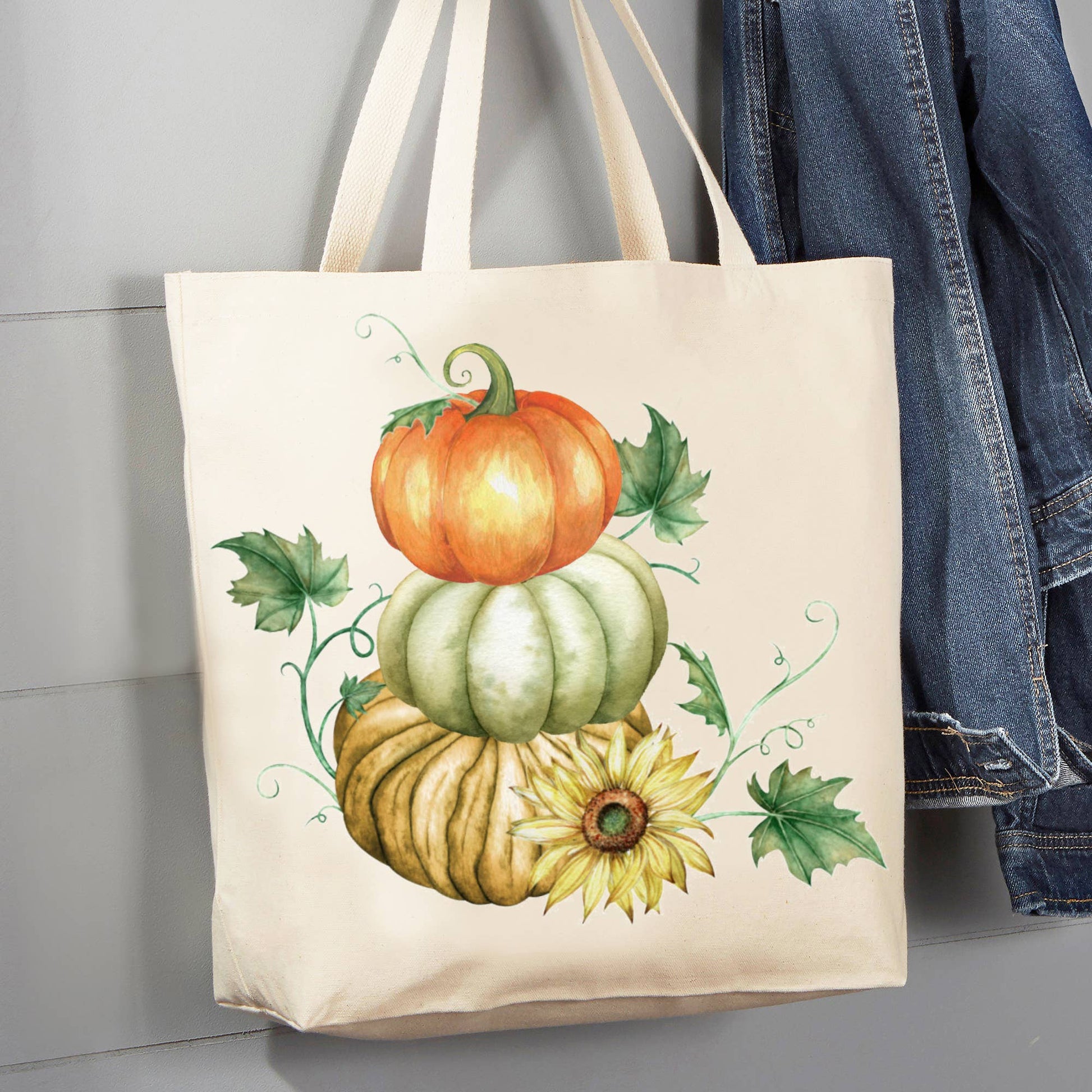 Vintage Autumn Fall Harvest Market Pumpkins 12 oz Canvas Tote Bag – Jessy  Lane