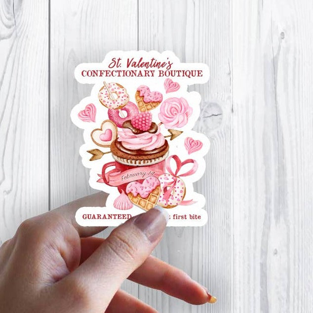 Valentine Sweet Treats Cupcakes Sticker