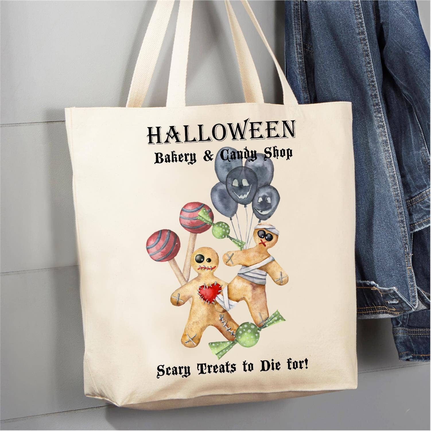 Halloween Bakery and Treats 12 oz Canas Tote Bag