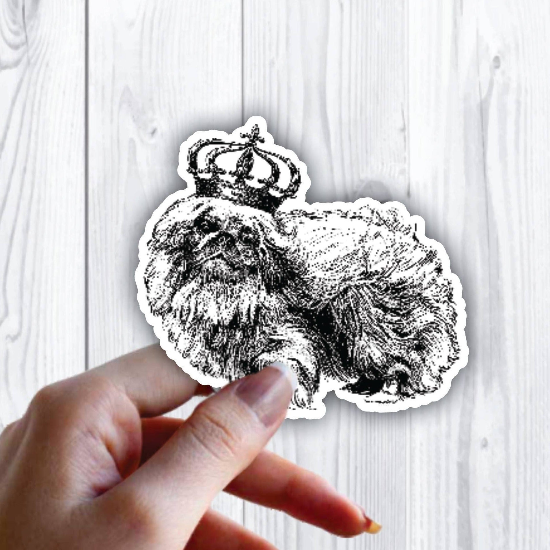 Pekingese Dog Crown Sticker