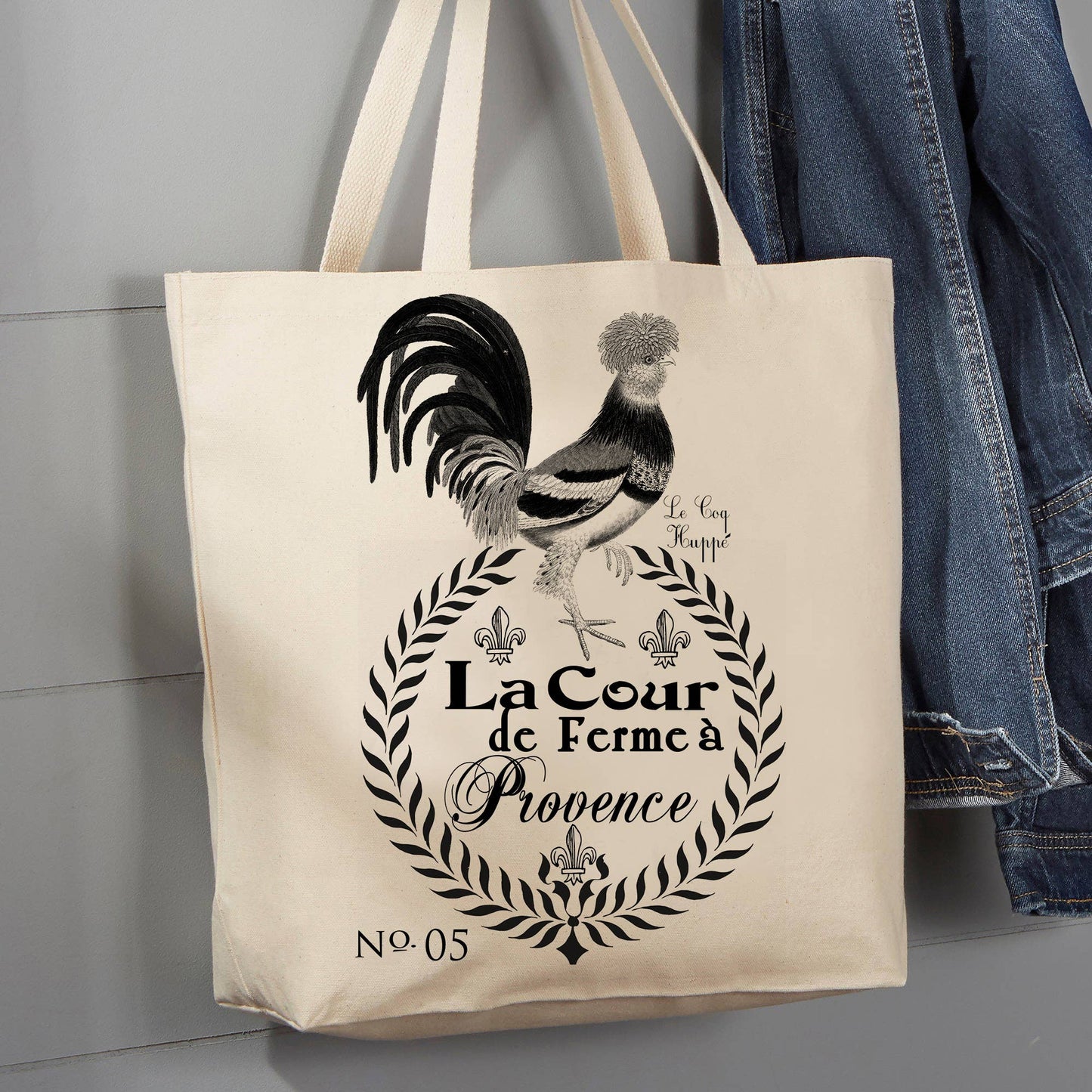 Vintage French Country, Rooster, La Cour, 12 oz  Tote Bag