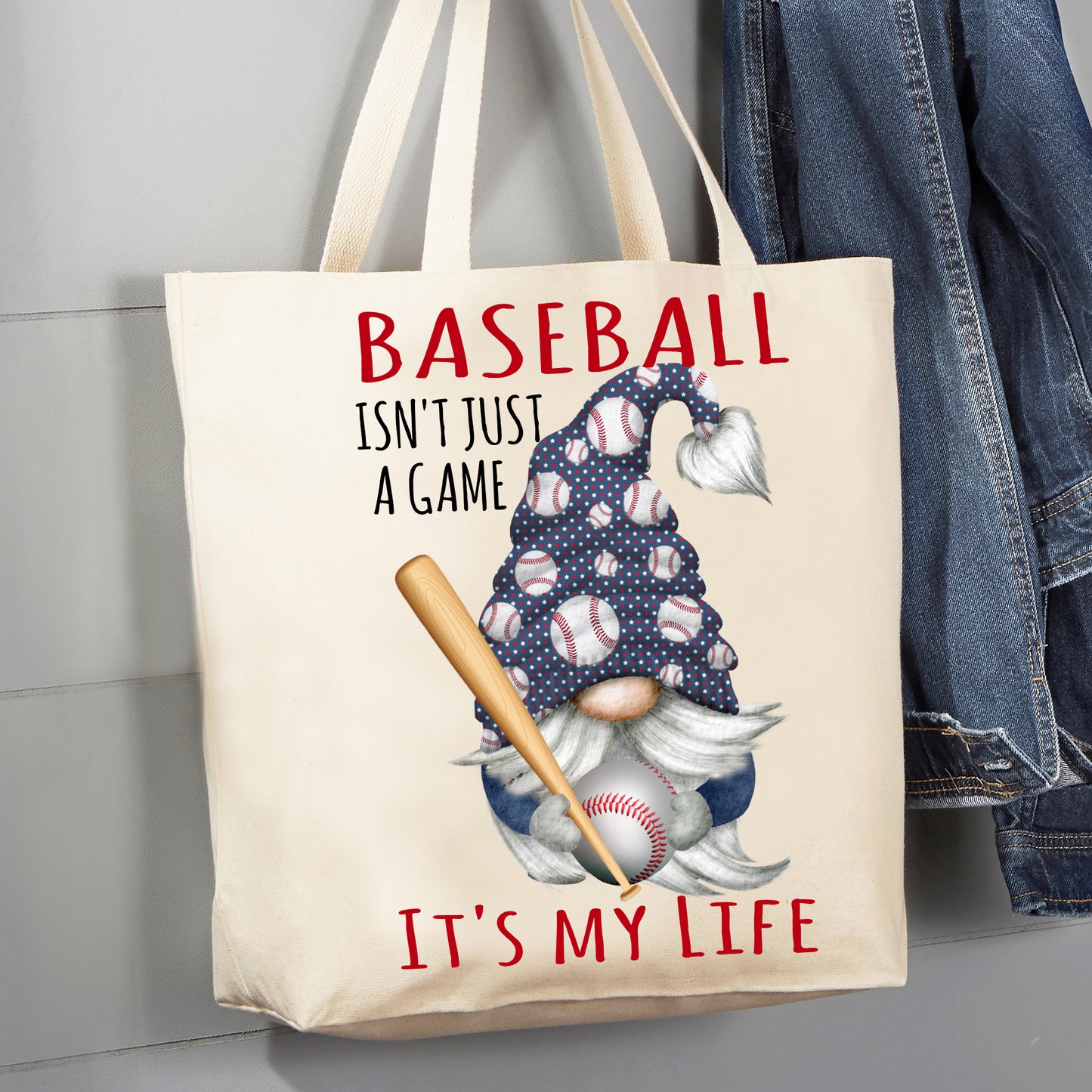 Baseball Isn't Just A Game It's My Life 12 oz Canvas Tote Bag