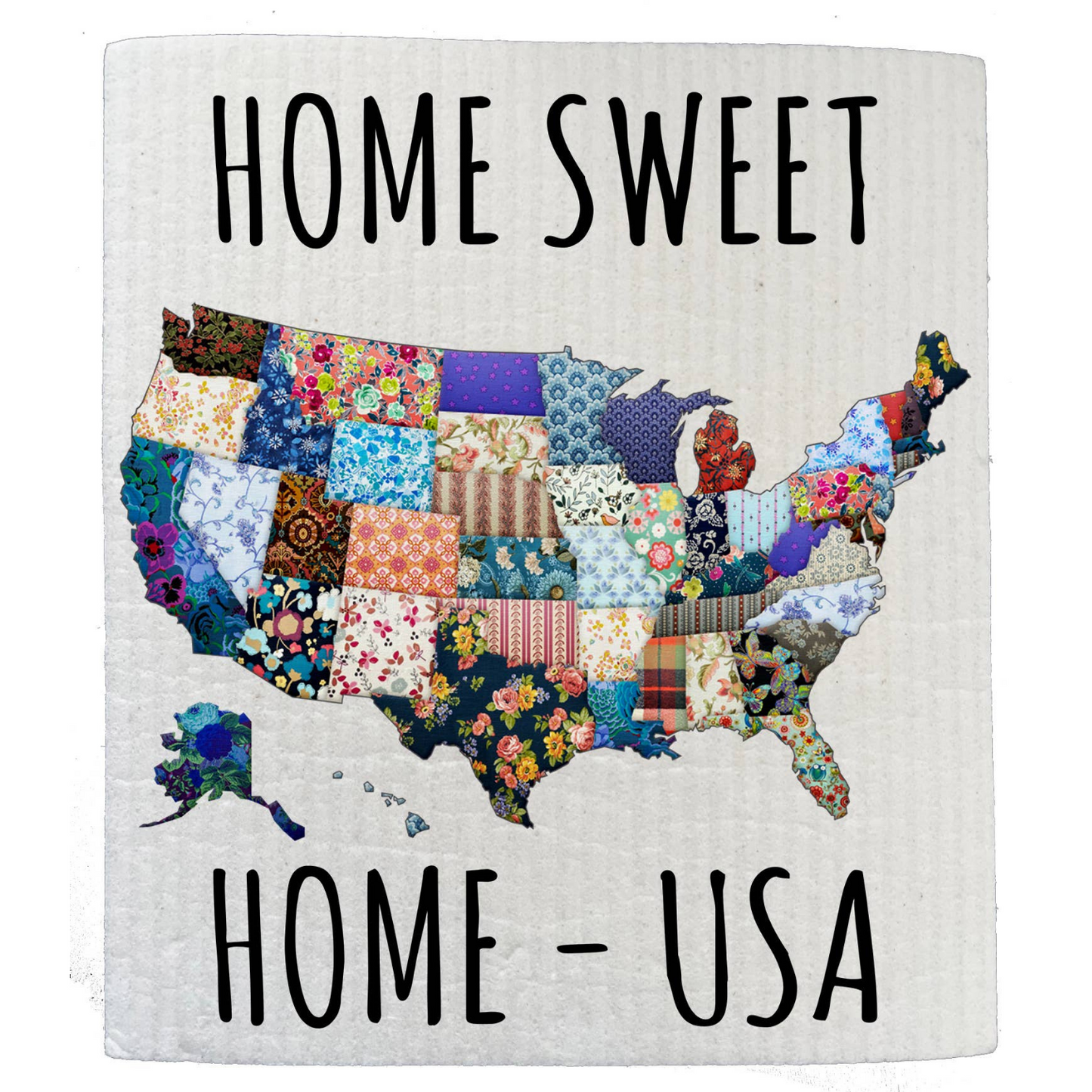 Home Sweet Home USA Patriotic SWEDISH DISH CLOTH