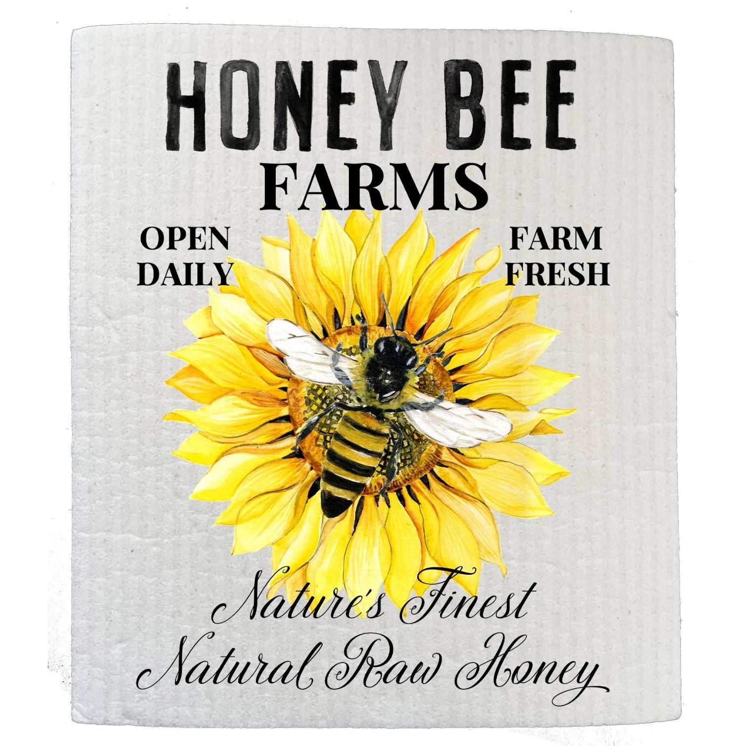 Modern  Farmhouse Honey Bee  Kitchen SWEDISH DISH CLOTH