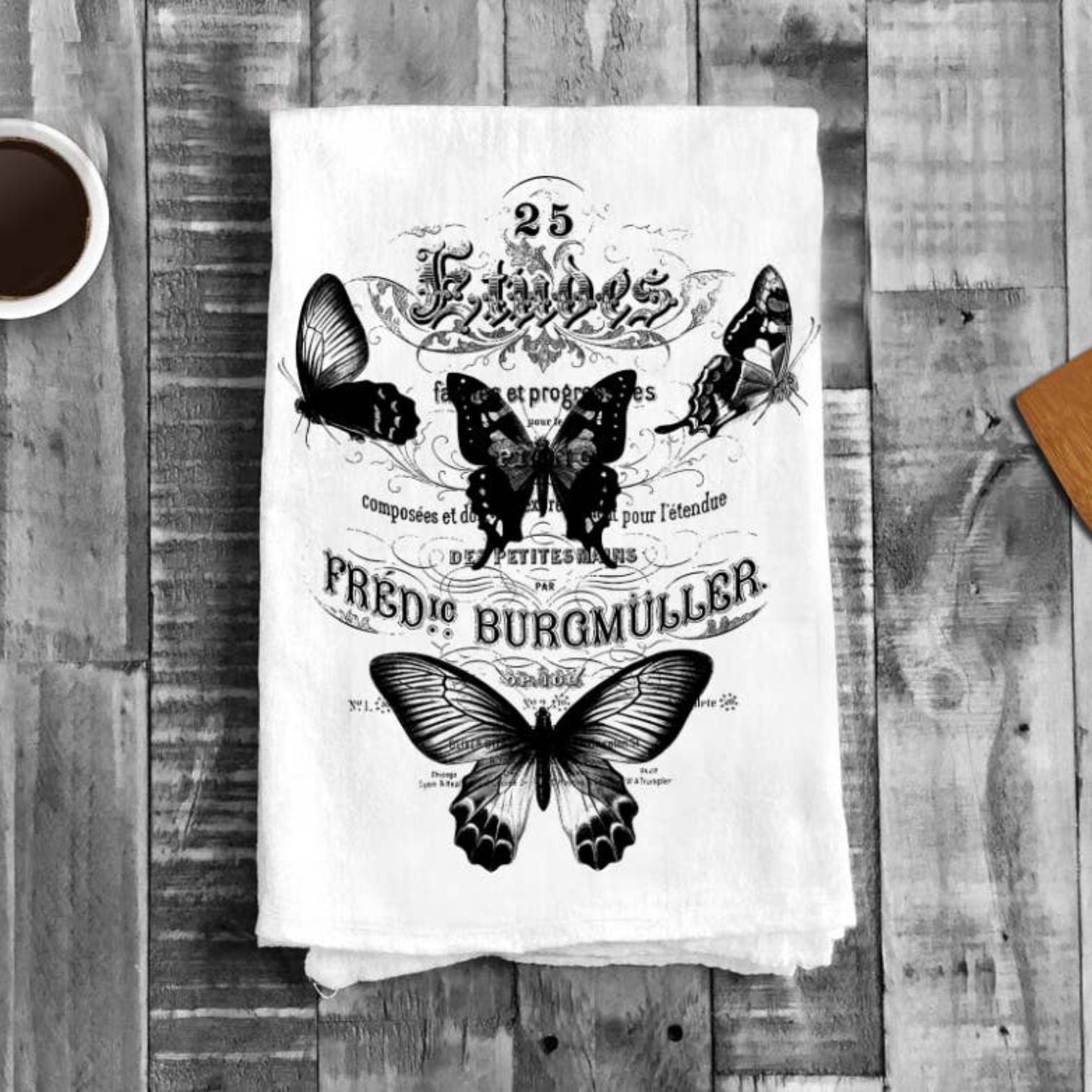 Butterflies French, Cotton Tea Towels