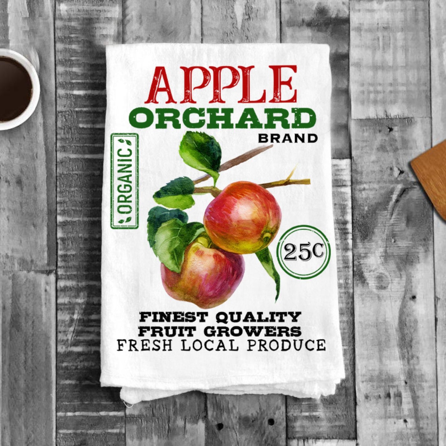 Farmhouse Apple Orchard Organic Flour Sack Tea Towel