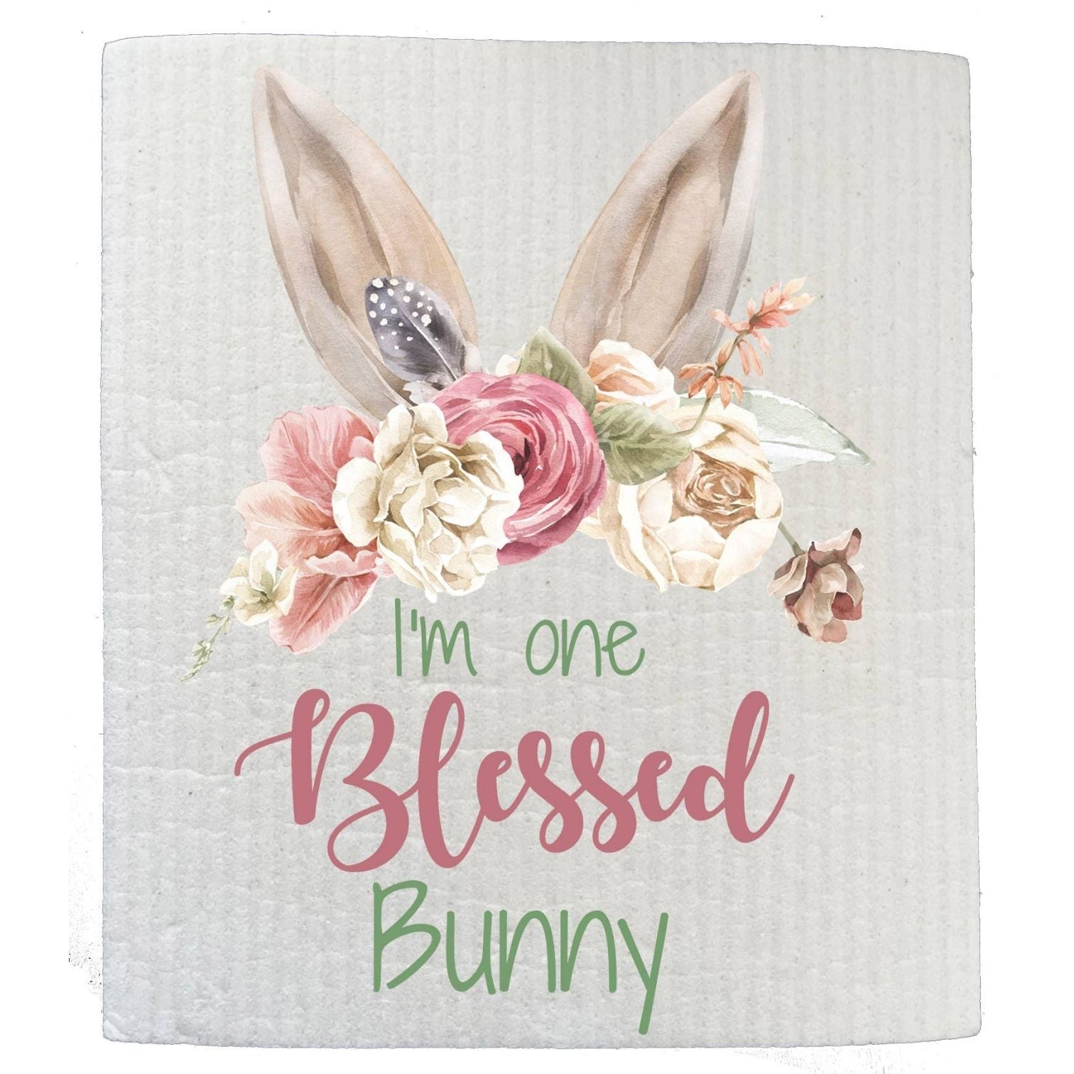 Easter One Blessed Bunny Kitchen SWEDISH DISH CLOTHS