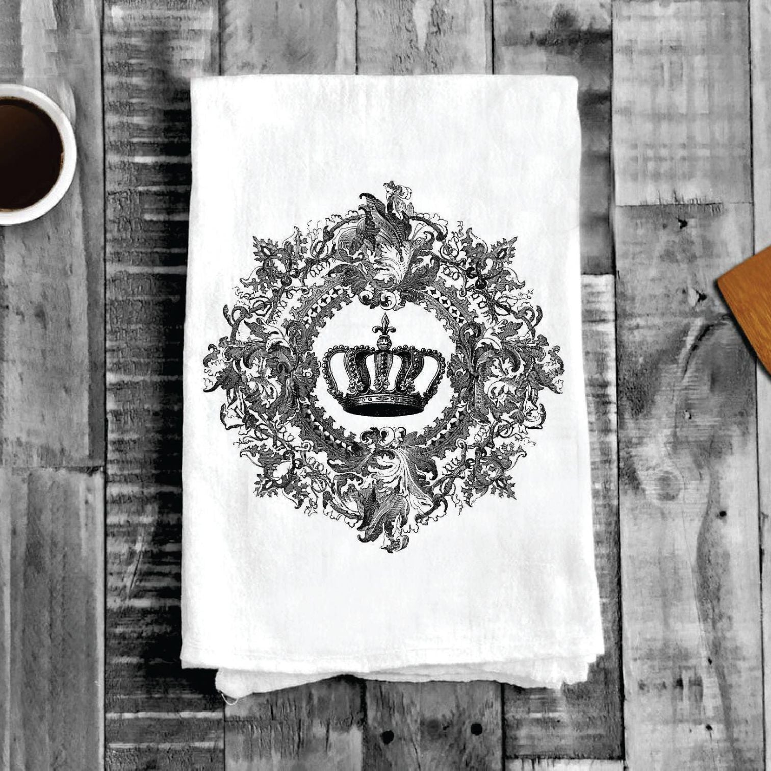 Crown Wreath, Cotton Tea Towels