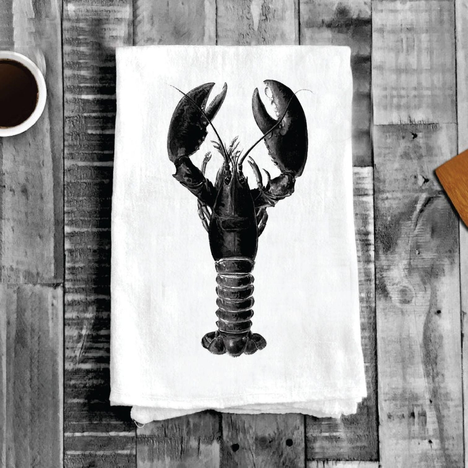 Vintage Victorian , Main Lobster, Ocean, Cotton Tea Towels