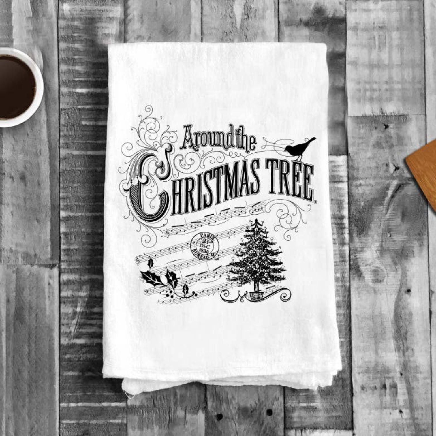 Around the Christmas Tree Music, Cotton Tea Towels