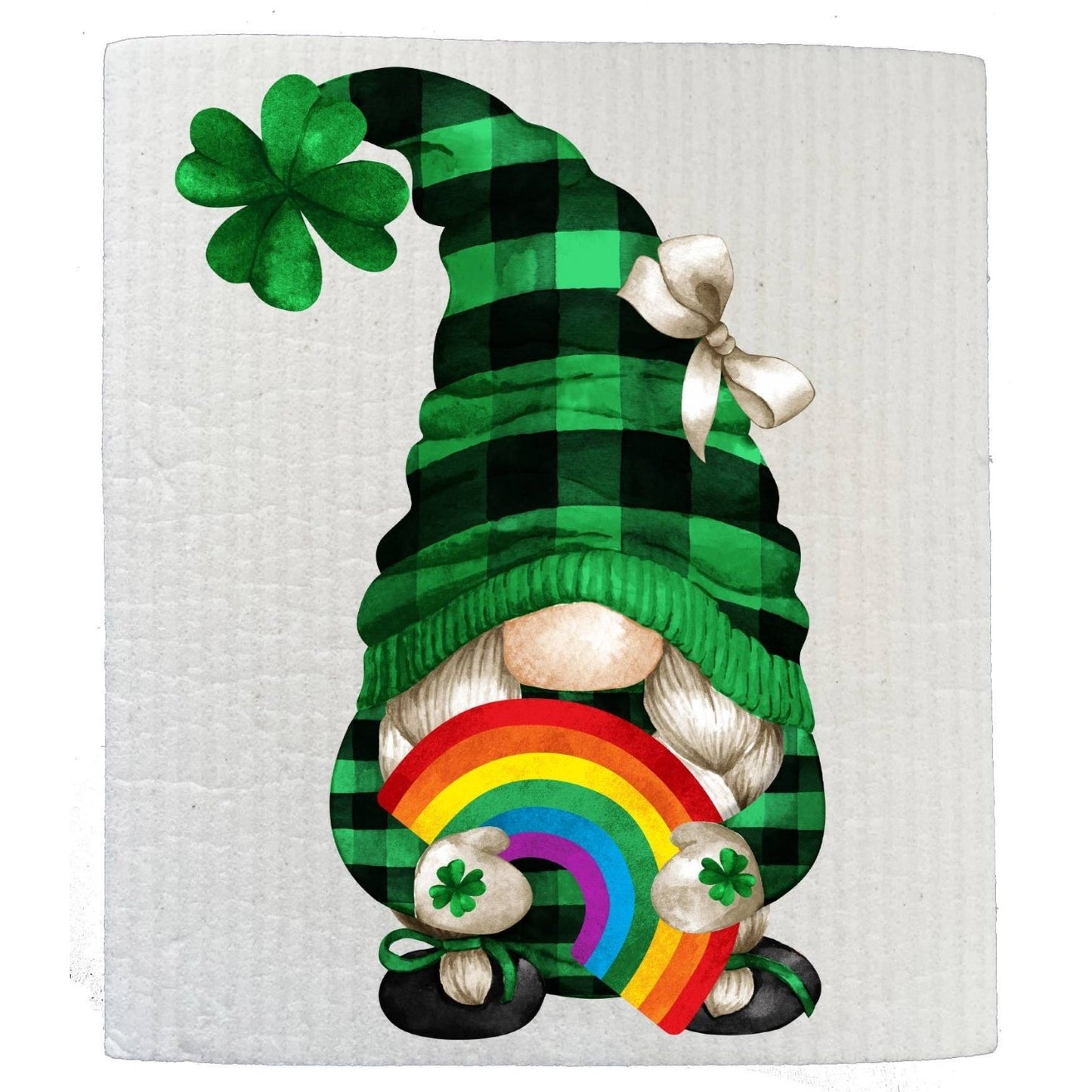 St Patricks Day Gnome Rainbow Kitchen SWEDISH DISH CLOTHS